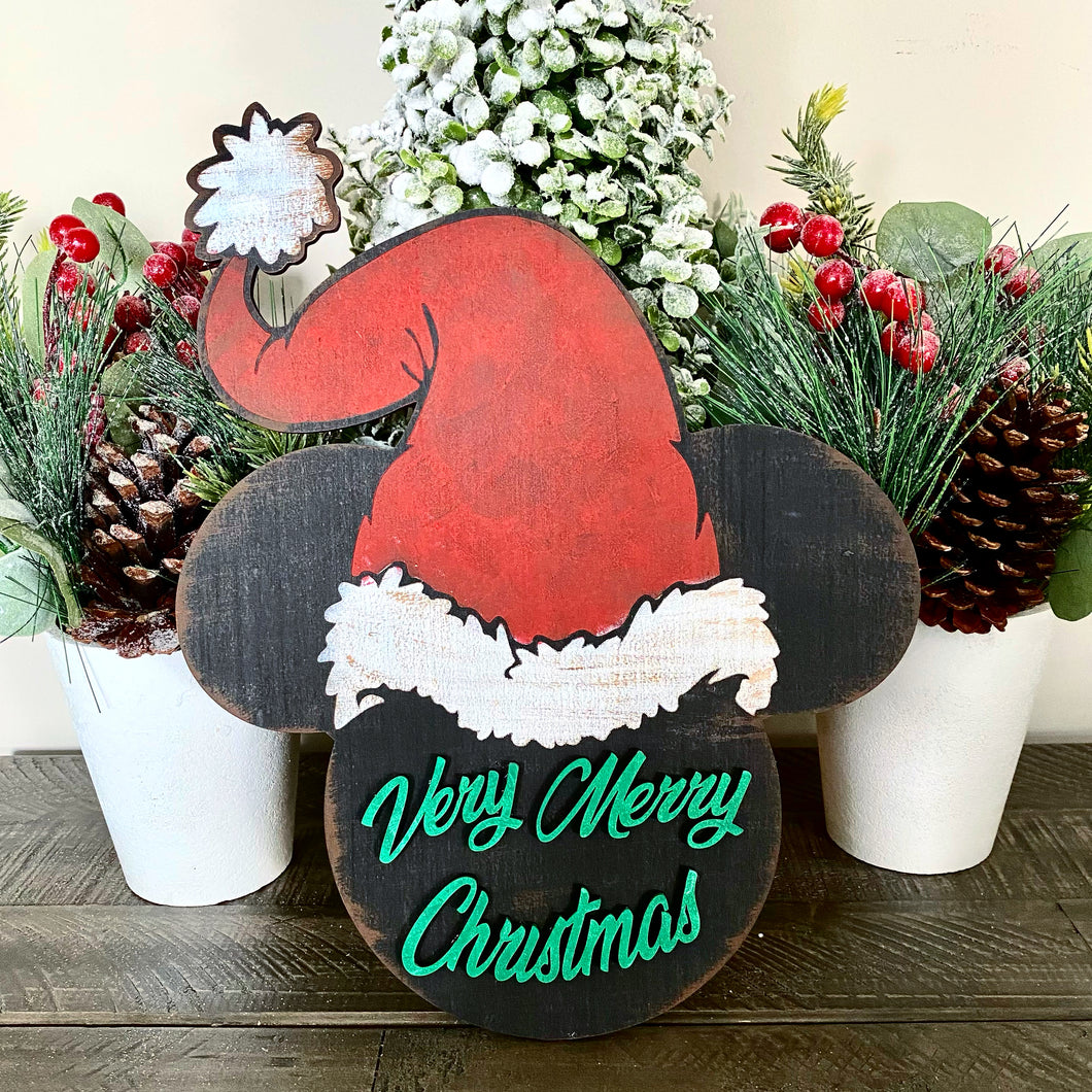 Very Merry Christmas Hat Wall Sign