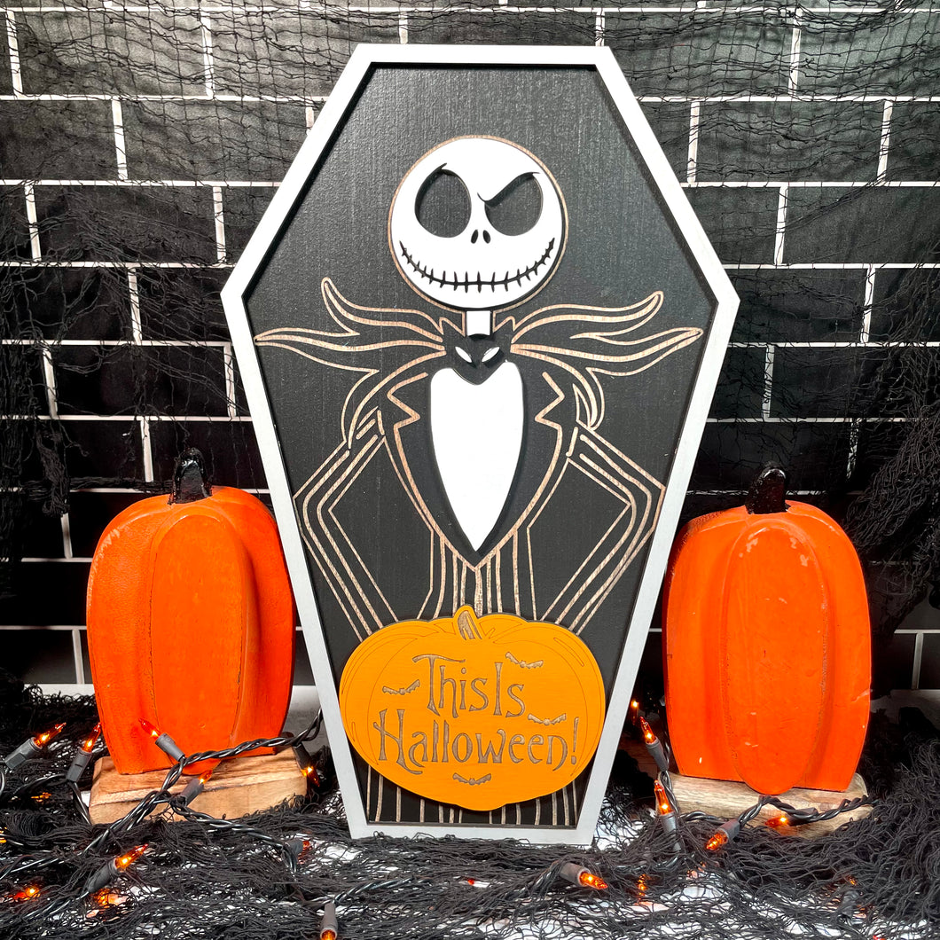 This Is Halloween Coffin Sign