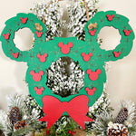 Large Christmas Wreath Wall Sign, alternate view