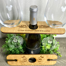Load image into Gallery viewer, Monorail - Wine Bottle &amp; Glass Holder
