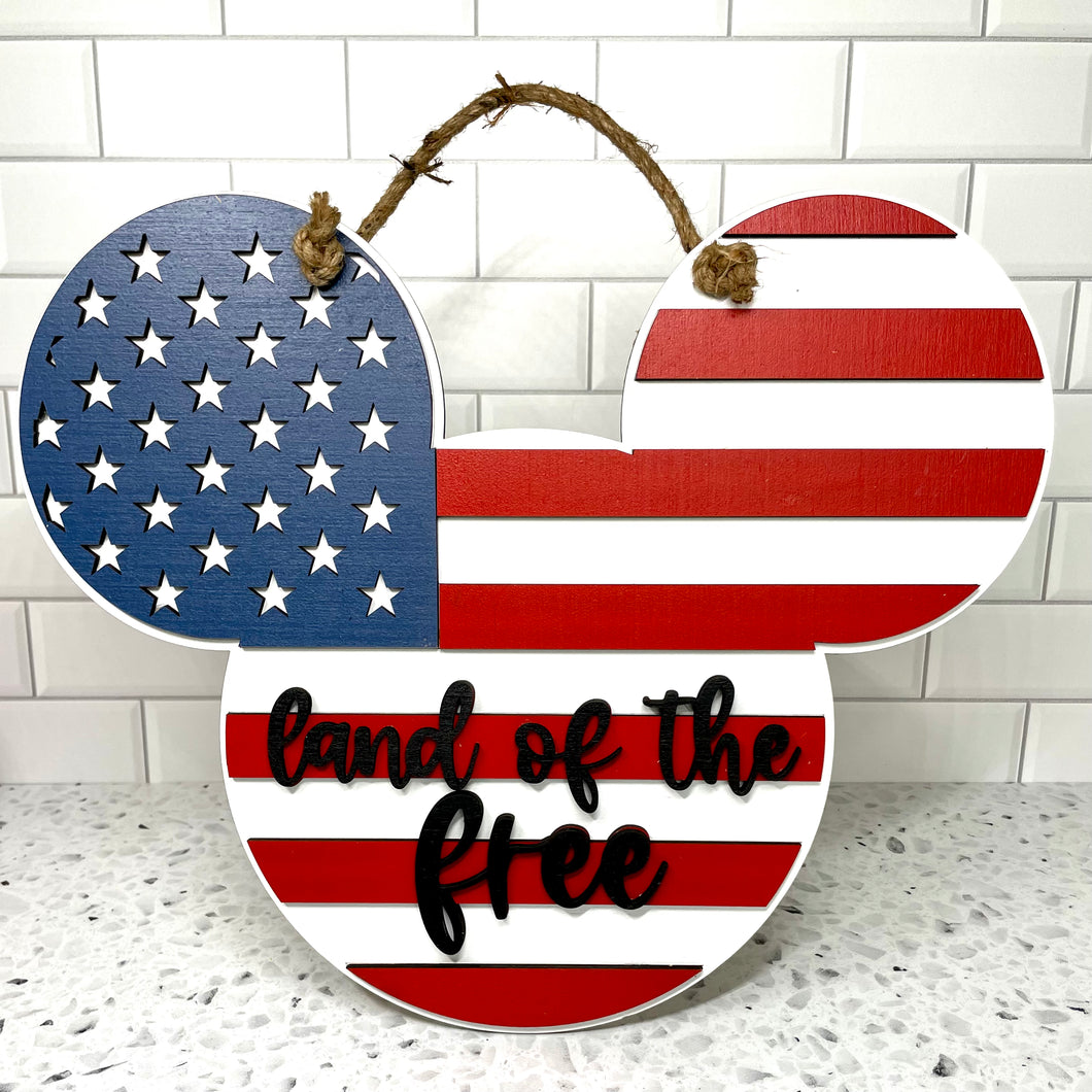 Americana Mouse Wall Sign