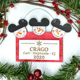 Customizable Snow Family Christmas Ornament