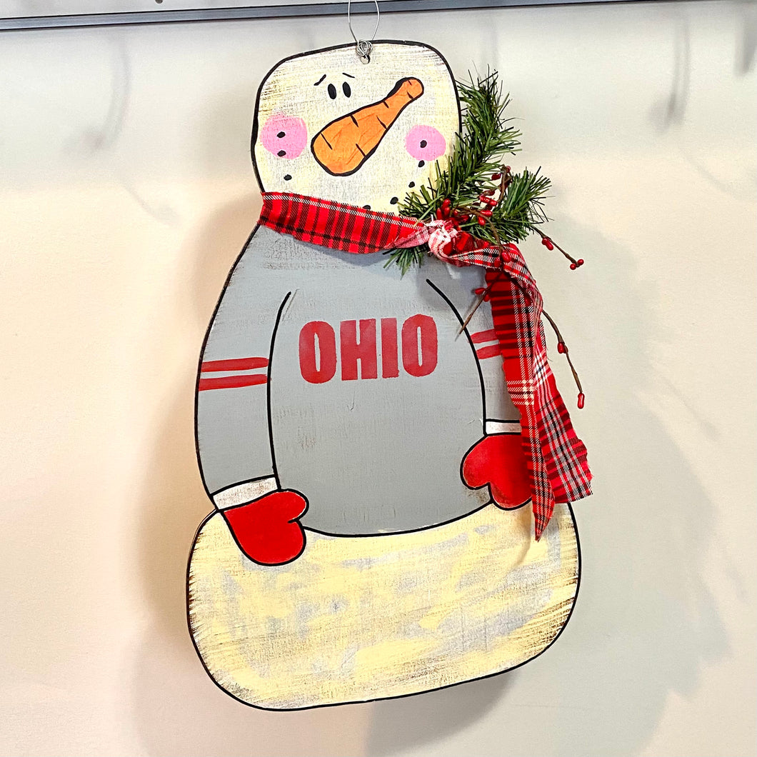Ohio Snowman Sign