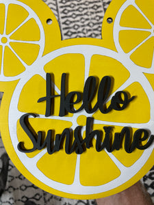 Hello Sunshine Wall Sign - Discounted Due To Imperfections (Originally $45)