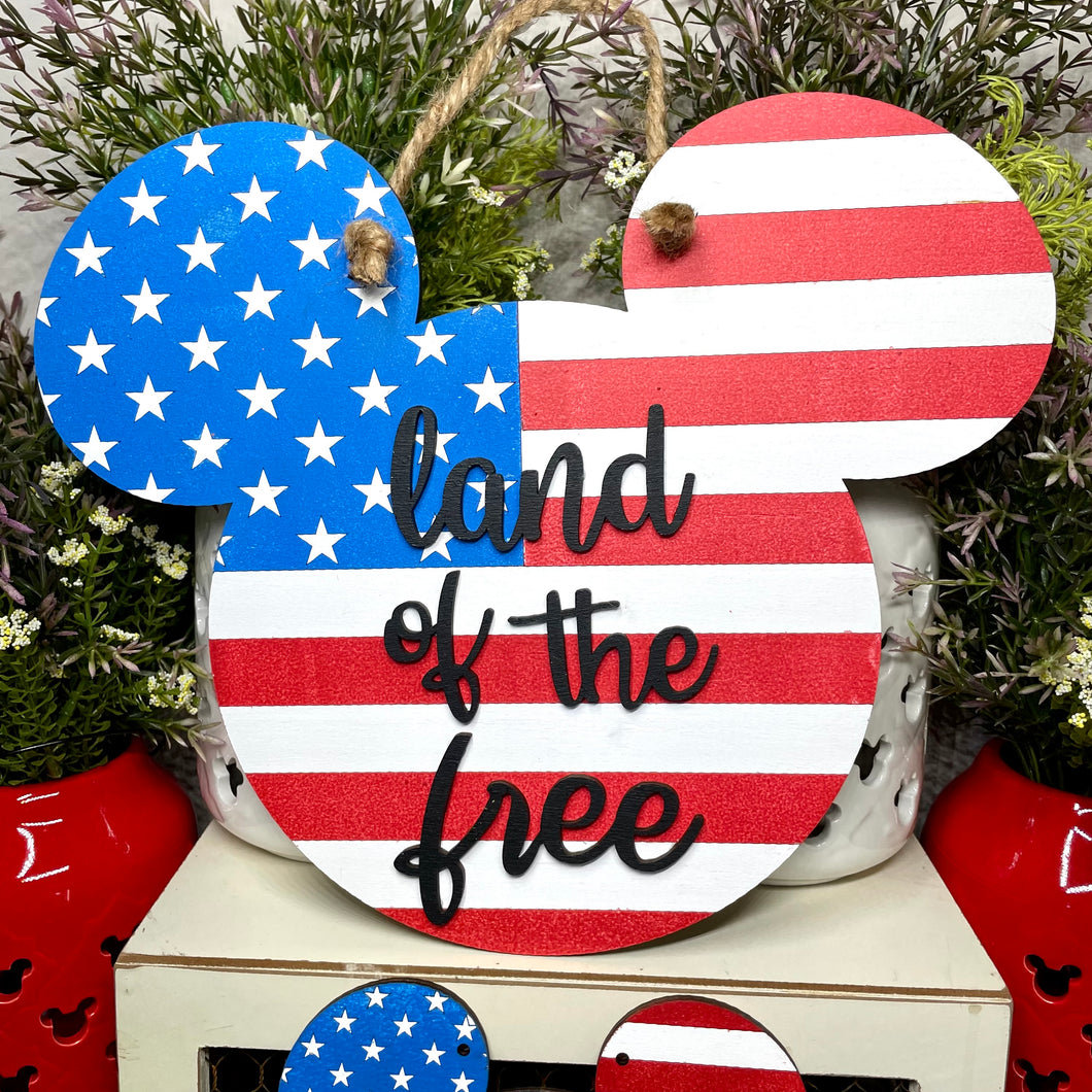 Land of the Free Mouse Wall Sign