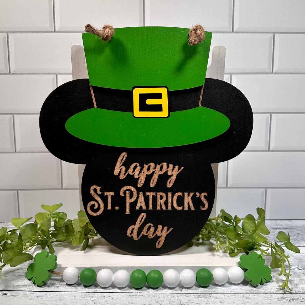 Large Irish Mouse Sign (Engraved Happy St. Patrick’s Day)