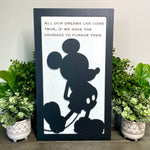All Our Dreams Can Come True | Mouse Silhouette Framed Sign - Handmade by JRW Design Co.