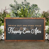 Happily Ever After | Castle & Fireworks Vertical Framed Sign - Handmade by JRW Design Co.