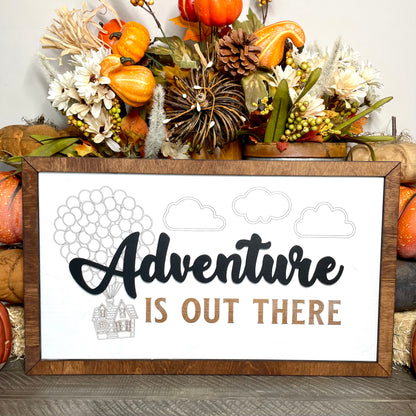 Adventure is Out There Park-Inspired Framed Sign