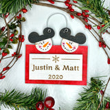 Customizable Snow Family Christmas Ornament