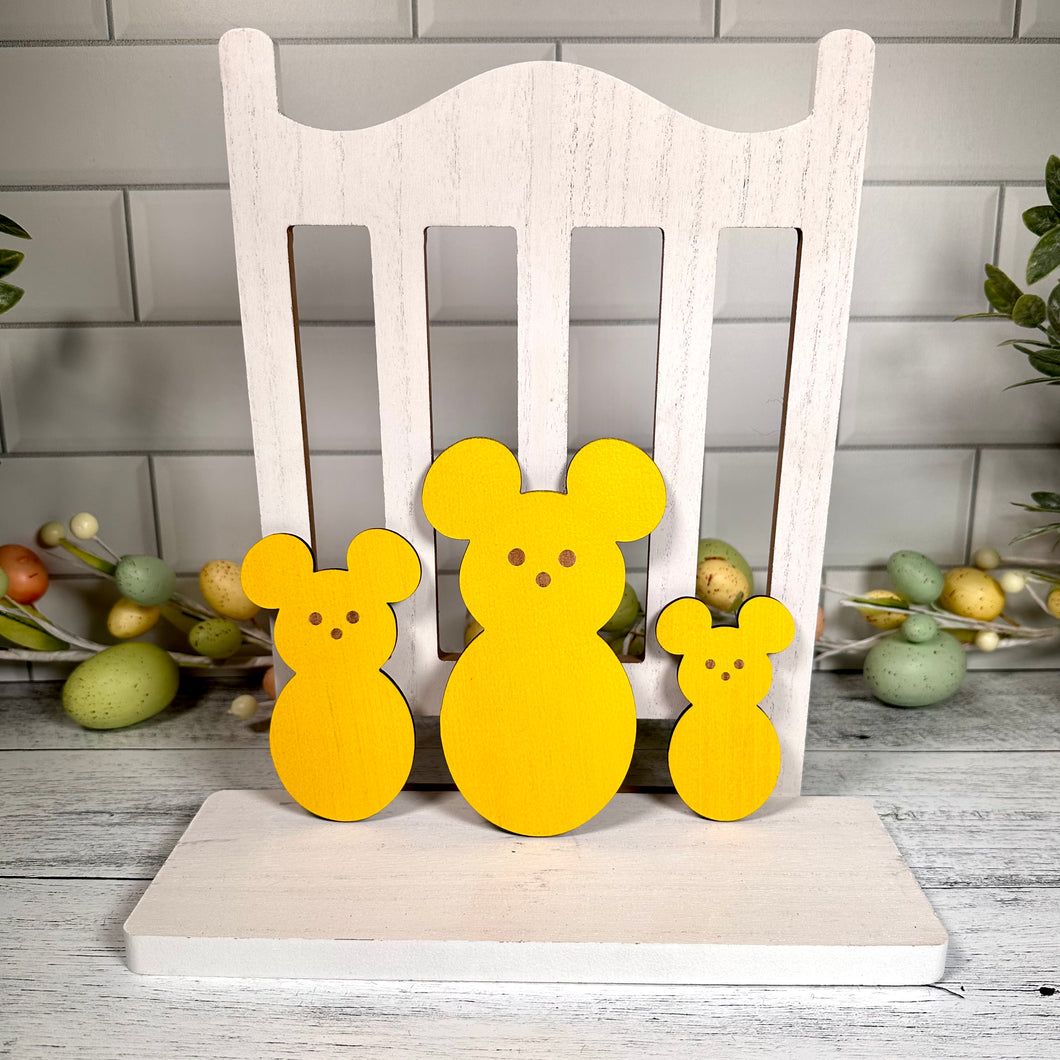 Small Mouse Peep Signs - Yellow