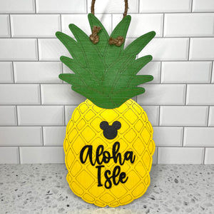 Aloha Pineapple Wall Sign