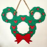 Large Christmas Wreath Wall Sign, alternate view