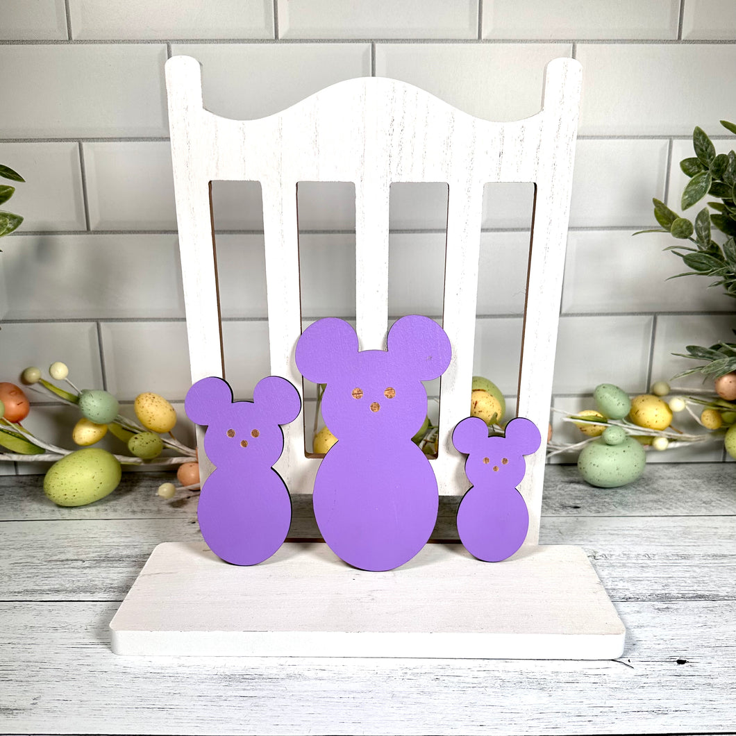 Small Mouse Peep Signs - Purple