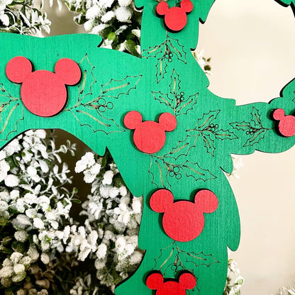 Large Christmas Wreath Wall Sign