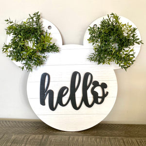 Large Hello Wall Sign