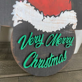 Very Merry Christmas Hat Wall Sign