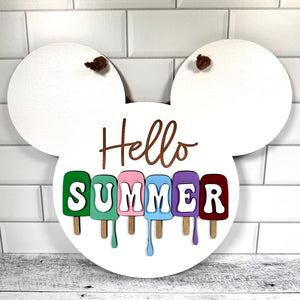 Hello Popsicle Wall Sign