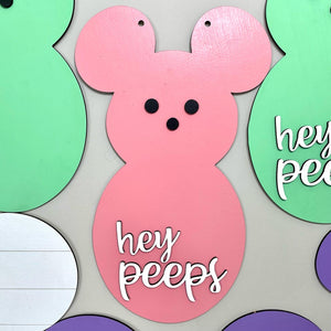 Hey Peeps - Mouse Peep Sign