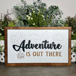 Adventure Is Out There | Balloon House Park-Inspired Framed Sign - Handmade by JRW Design Co.
