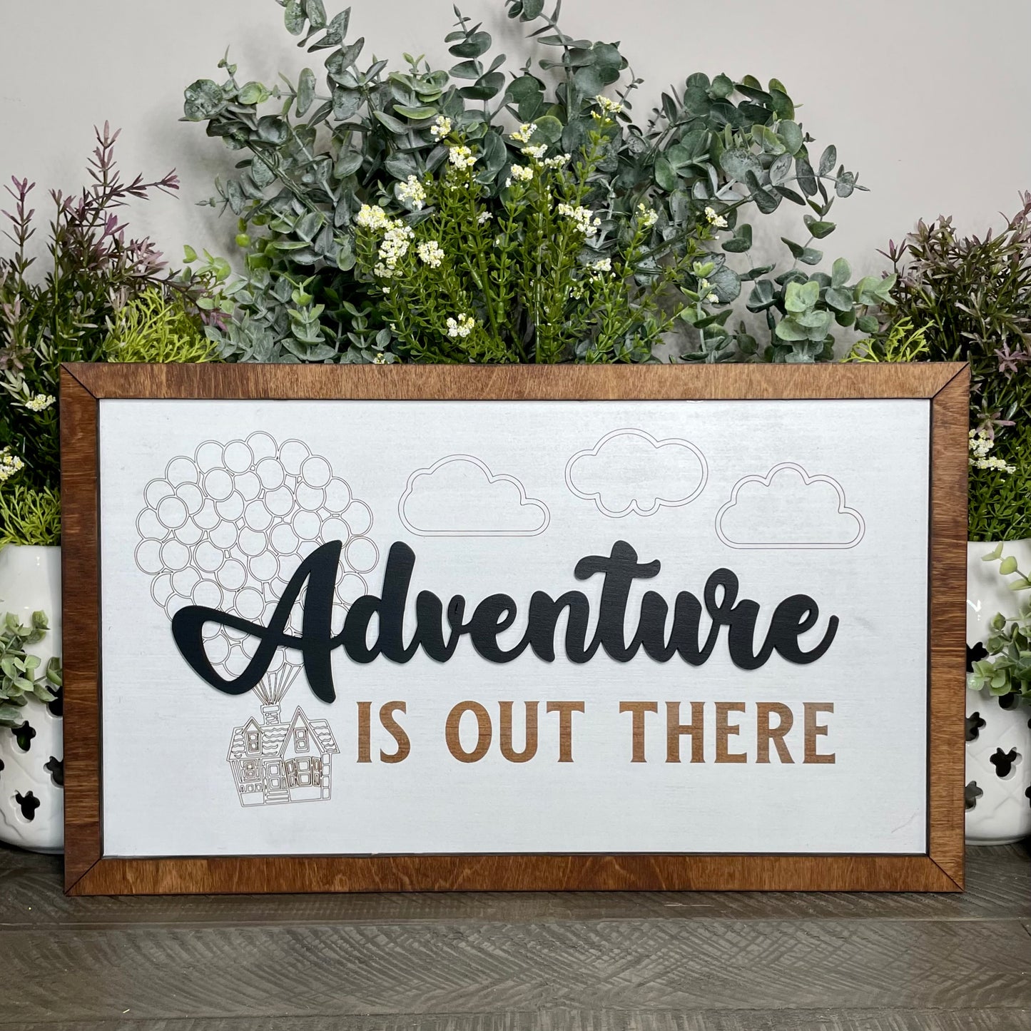 Adventure is Out There Park-Inspired Framed Sign