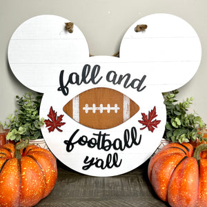 Fall & Football Y’all Wall Sign