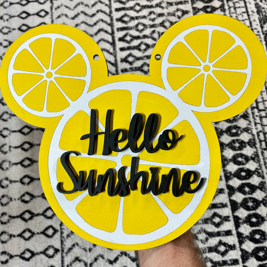 Hello Sunshine Wall Sign - Discounted Due To Imperfections (Originally $45)