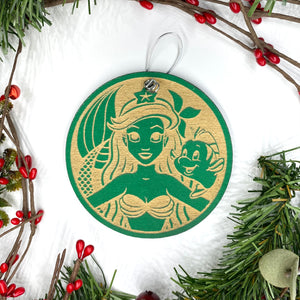 Mermaid Coffee Christmas Ornament