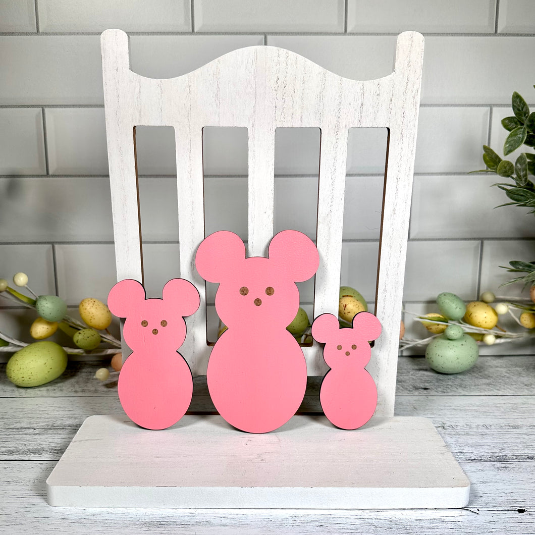 Small Mouse Peep Signs - Pink