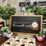 It's A Small World | Clocktower Facade Framed Sign - Handmade by JRW Design Co.