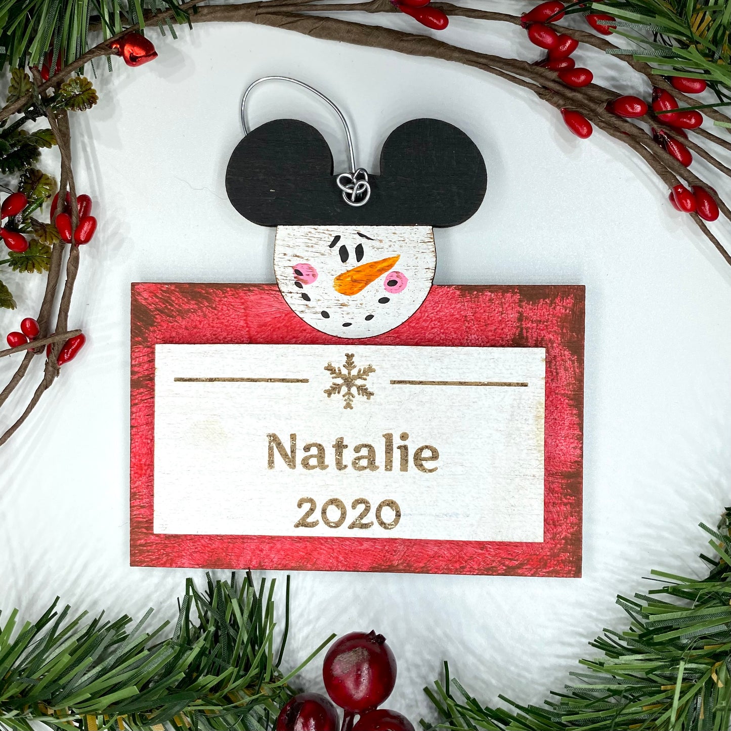 Customizable Snow Family Christmas Ornament